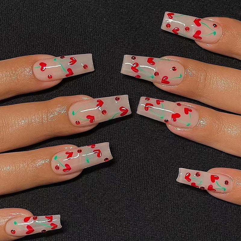 Artificial nail art with romantic heart design Stornfield