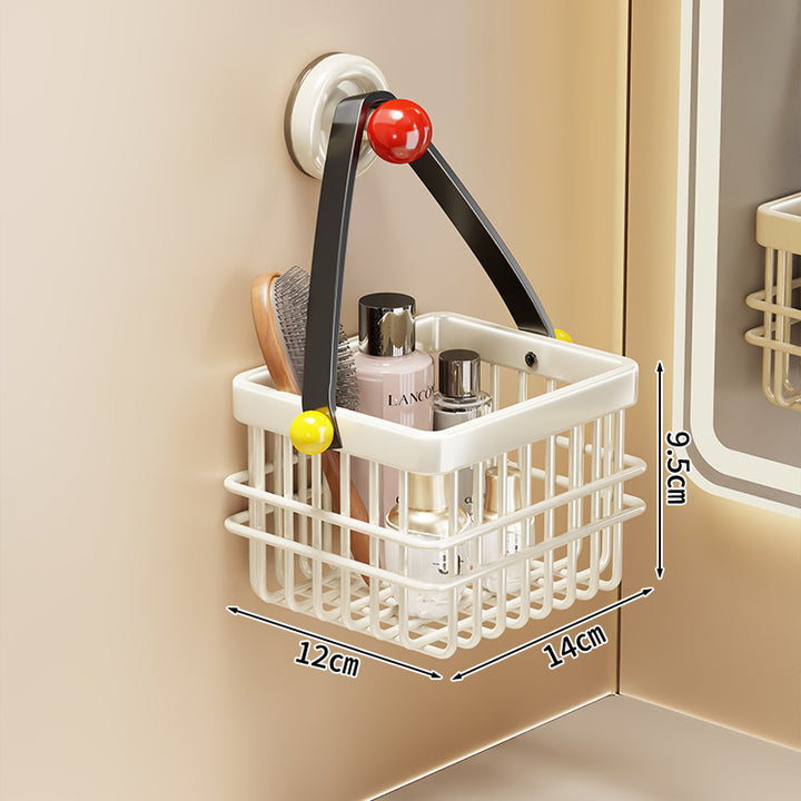 Suction-Mounted Ventilated Bathroom Shower Caddy Basket Organizer