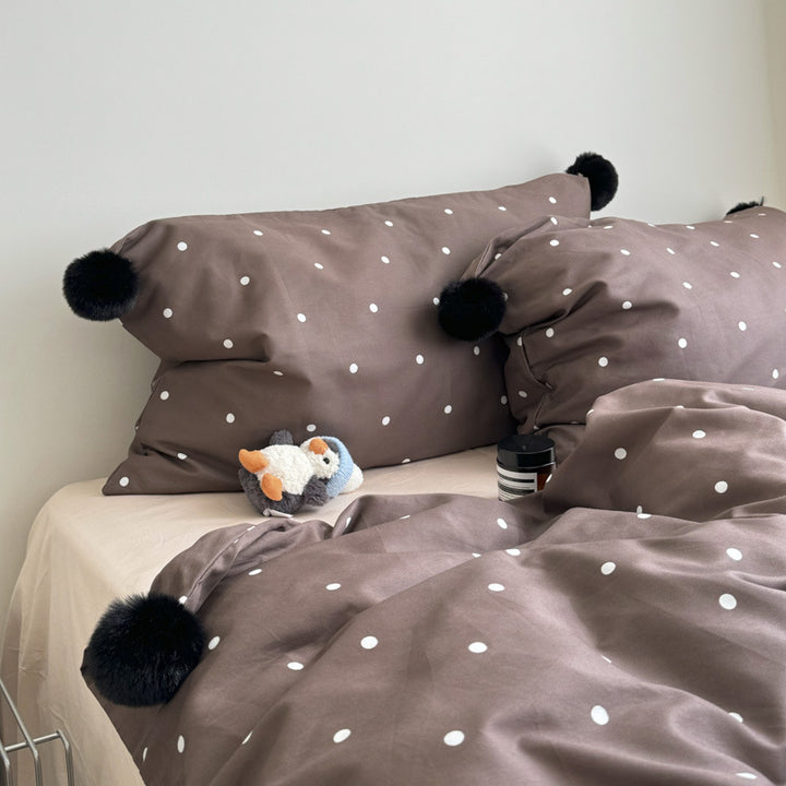 Cozy Polka Dot Duvet Cover Set