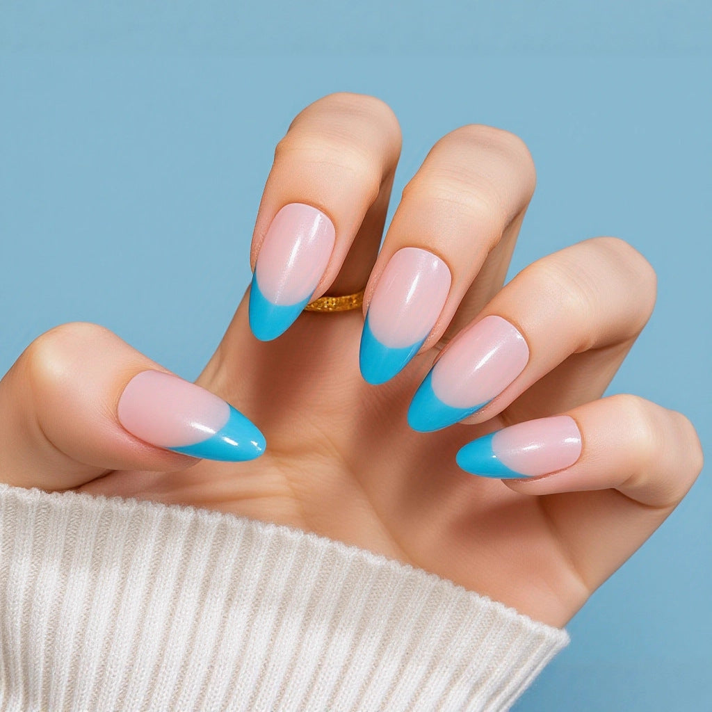 Elegant French Manicure Artificial Nails Stornfield