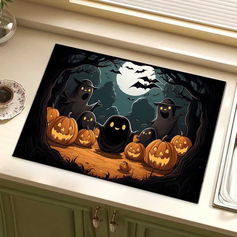 Halloween-Themed Decorative Kitchen Mat Stornfield