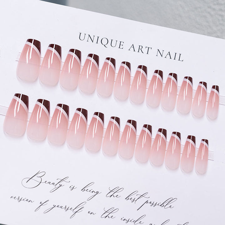 Elegant Slim French Tip Nail Extensions