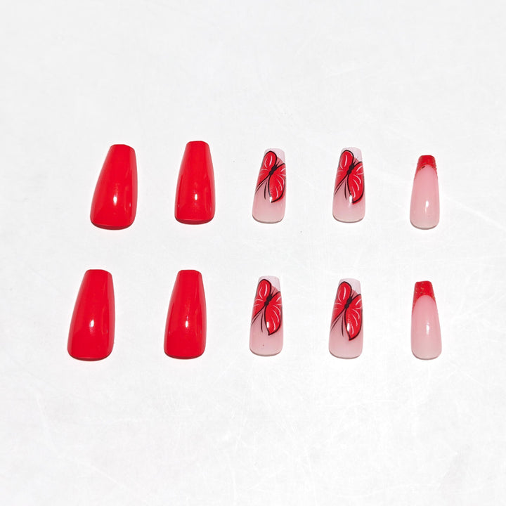 Artistic Butterfly Press-On Nail Art Stornfield