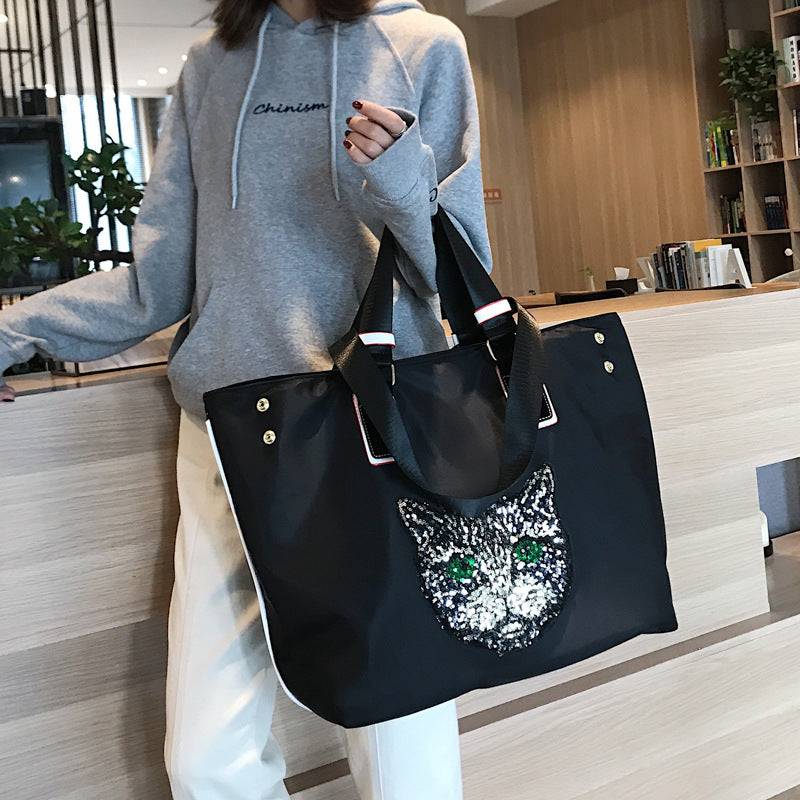 Stylish shoulder bag with unique cat motif Stornfield