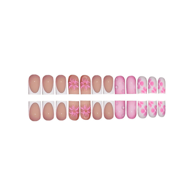 Floral Design Press-On Nail Art Extensions Stornfield