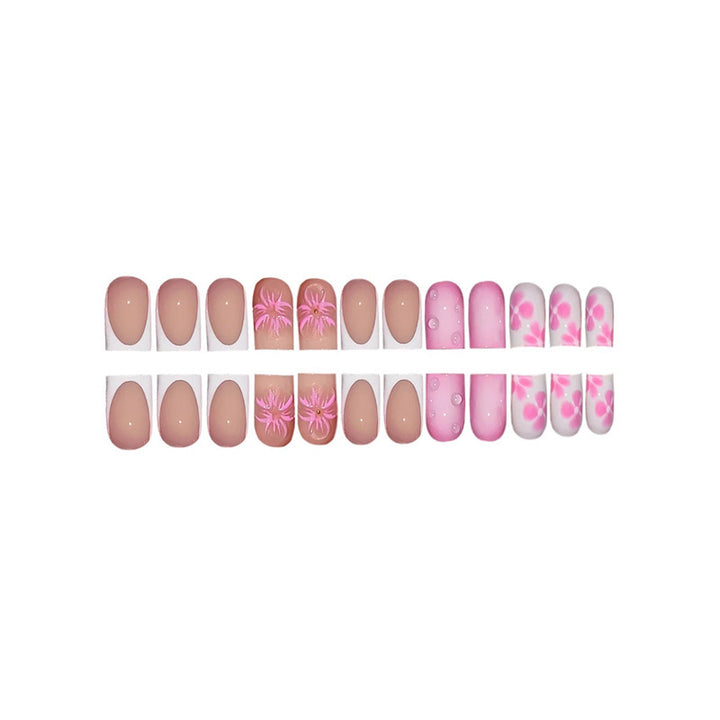 Floral Design Press-On Nail Art Extensions Stornfield