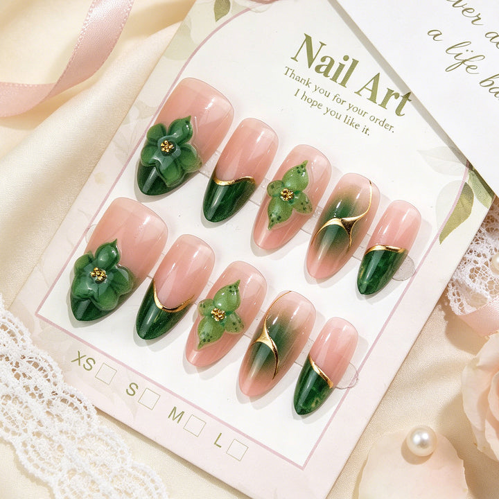 Floral 3D Decorative Press-On Nails