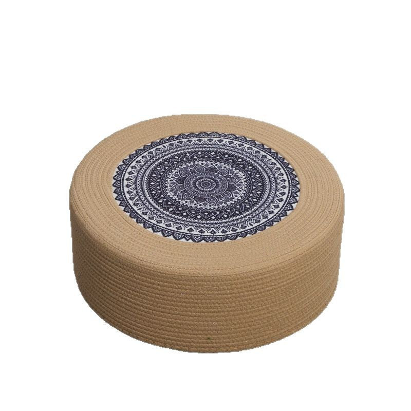 Beef Artificial Leather Pouf Stornfield