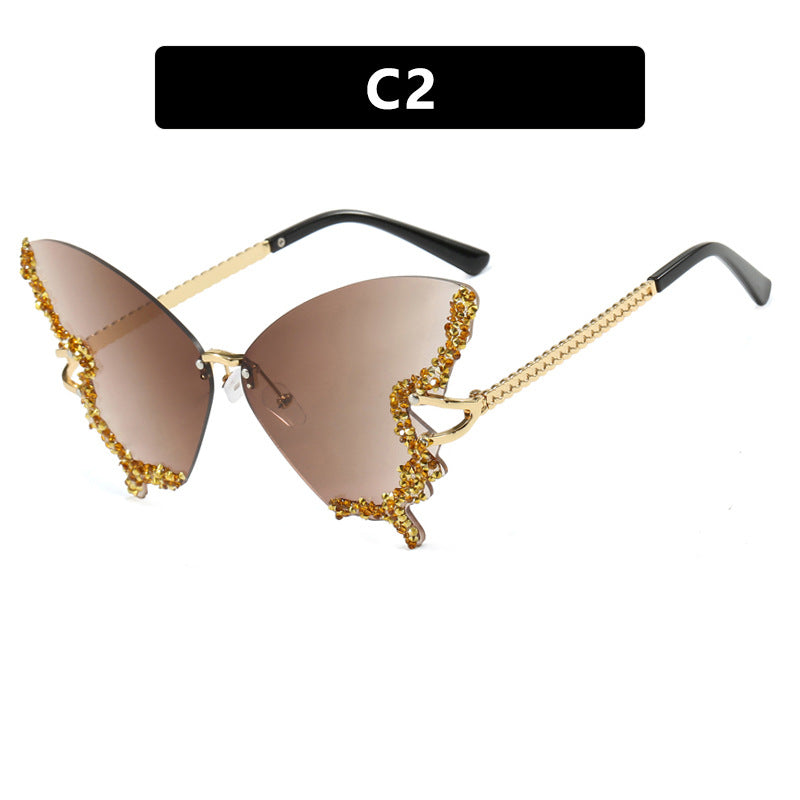 Women's large cat-eye sunglasses with sparkling rhinestone embellishment and elegant frame Stornfield