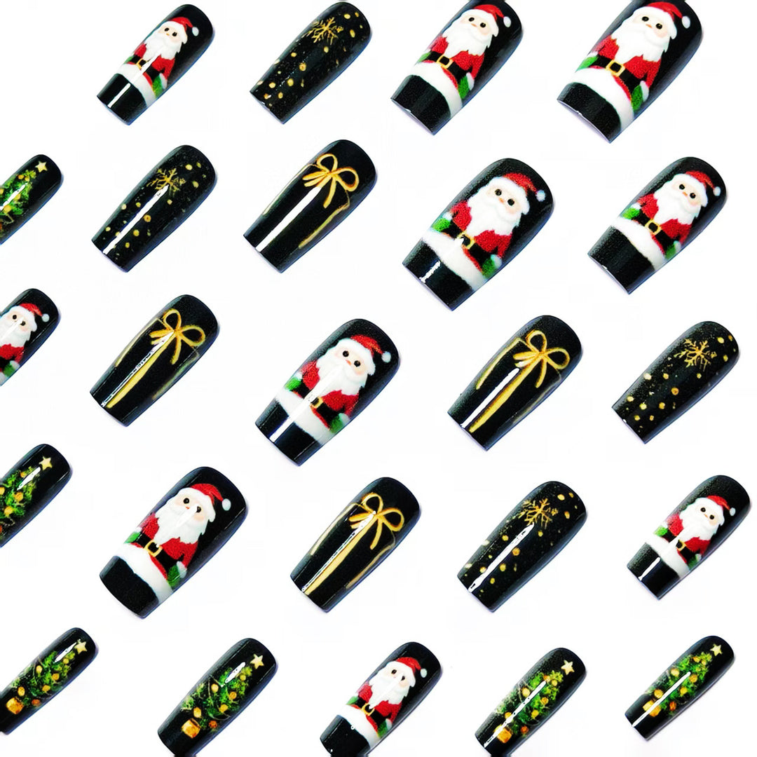 Artificial nails with festive Christmas motif Stornfield