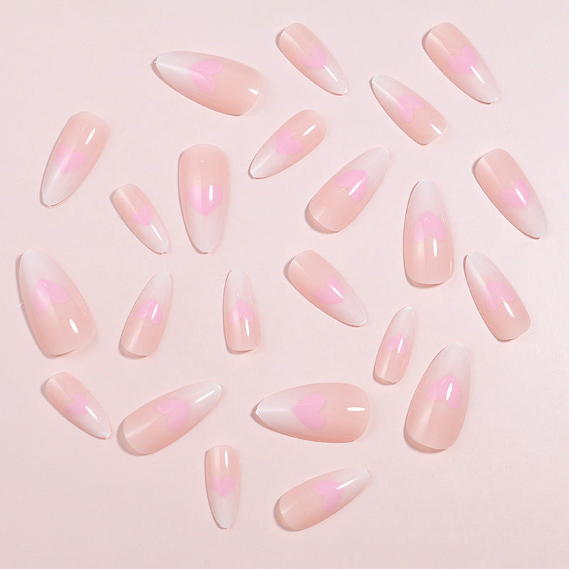 Heart-Accent Press-On Nail Set Stornfield