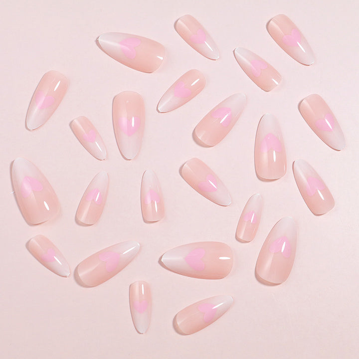 Heart-Accent Press-On Nail Set Stornfield