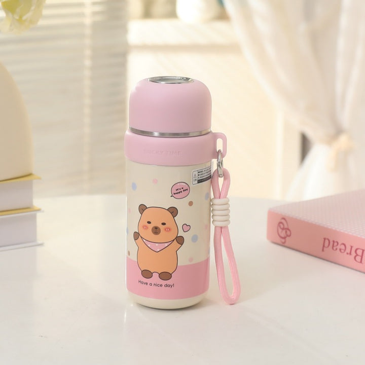 Women's Insulated Thermos Bottle with Fun Bear Design Stornfield