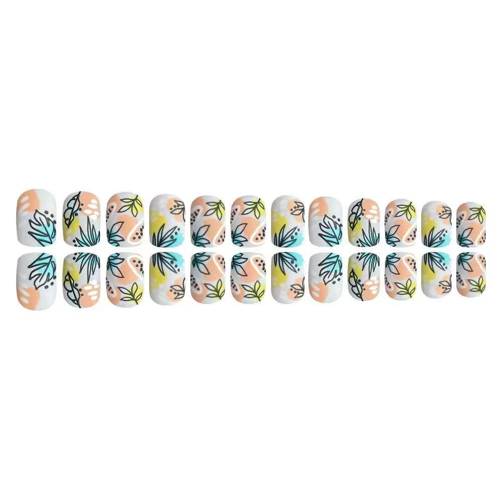 Nail art set with floral accents and creative design Stornfield