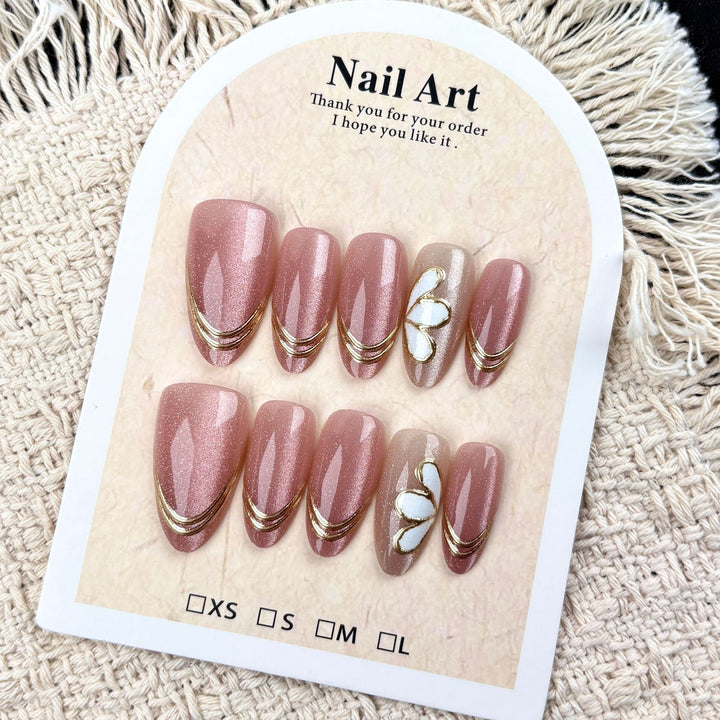 Elegant Glittery Press-On Nail Set