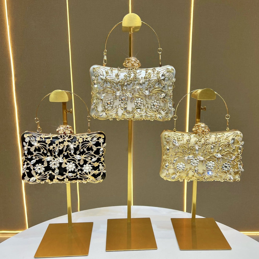 Luxurious Floral Embellished Evening Clutch