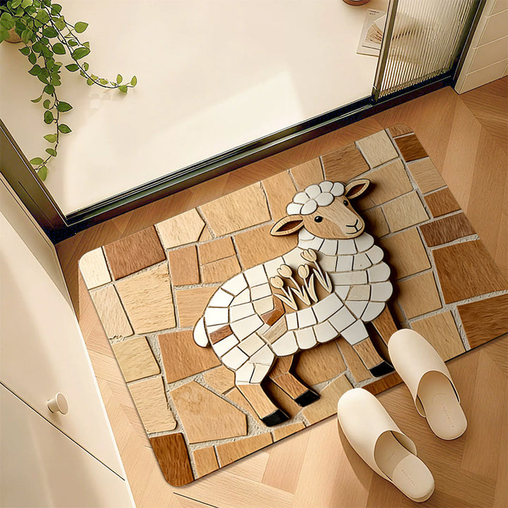 Dog-Themed Decorative Floor Mat