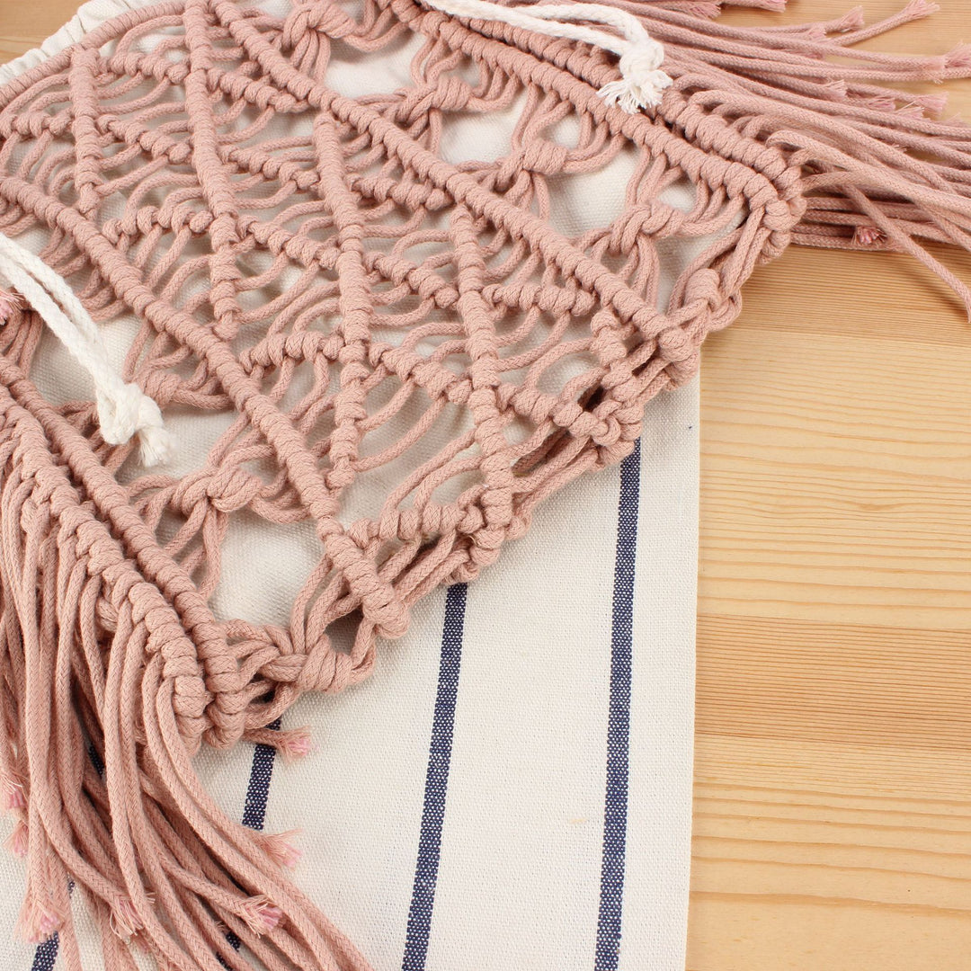 Creative Macrame Shoulder Bag with Fringe Stornfield