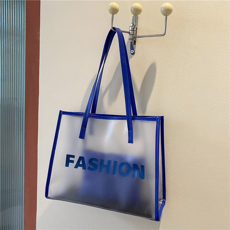 Modern Transparent Tote Bag with Pouch