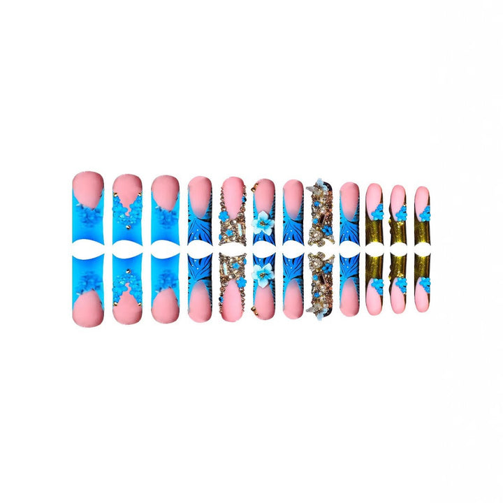 Exquisite Crystal-Embellished Nail Art Extensions Stornfield