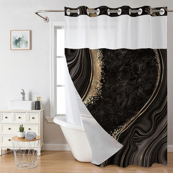 Elegant Marble Design Shower Curtain Stornfield
