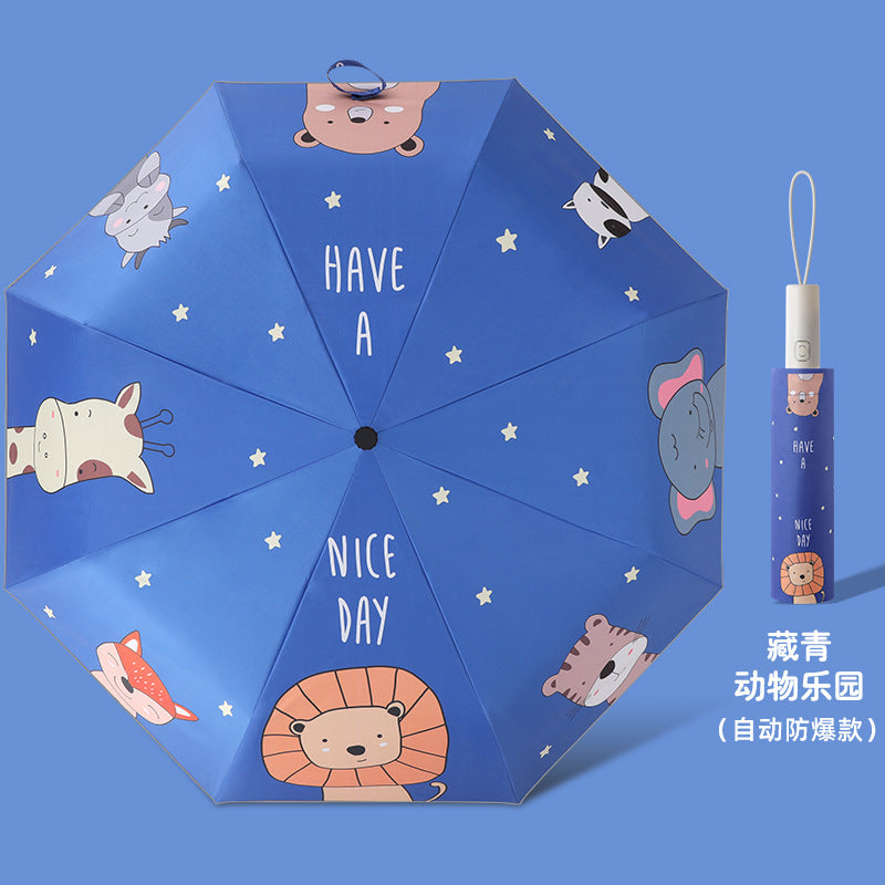 Ladies Folding Umbrella with Animal Motifs Stornfield