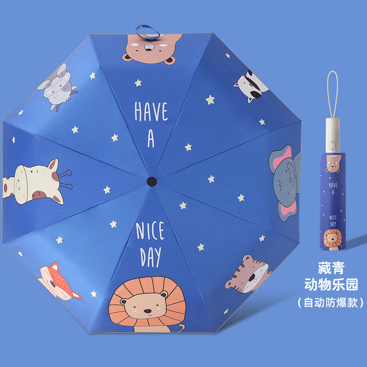 Ladies Folding Umbrella with Animal Motifs Stornfield
