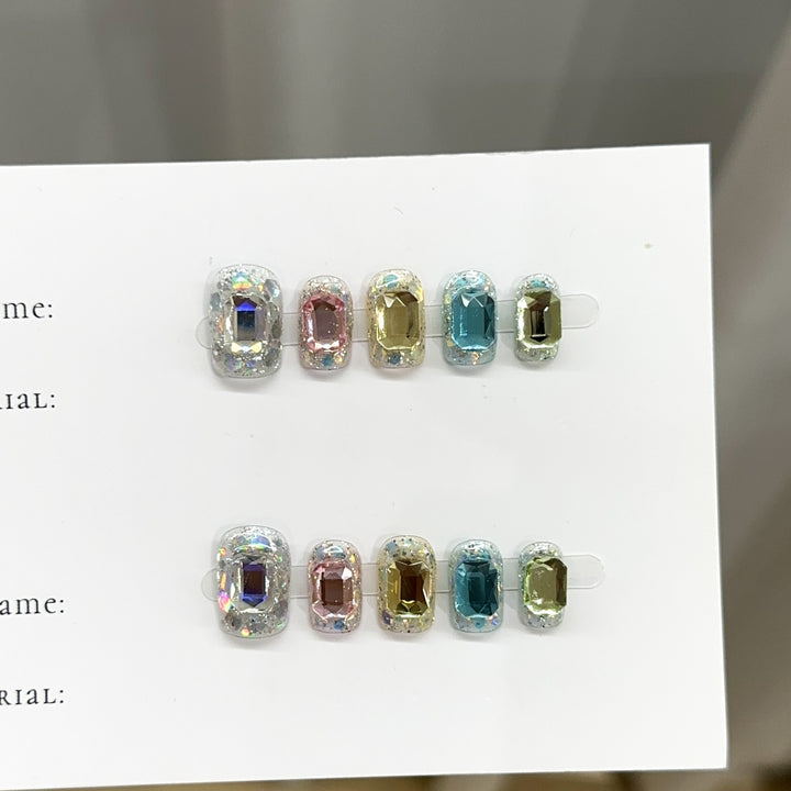 Luxurious Gemstone-Embellished Nail Art Set
