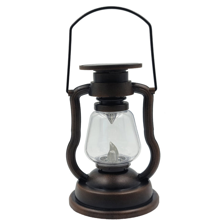 Antique-Style LED Hurricane Lantern With Flickering Flame Effect Glass Globe And Hanging Handle Portable Decorative Lamp Stornfield