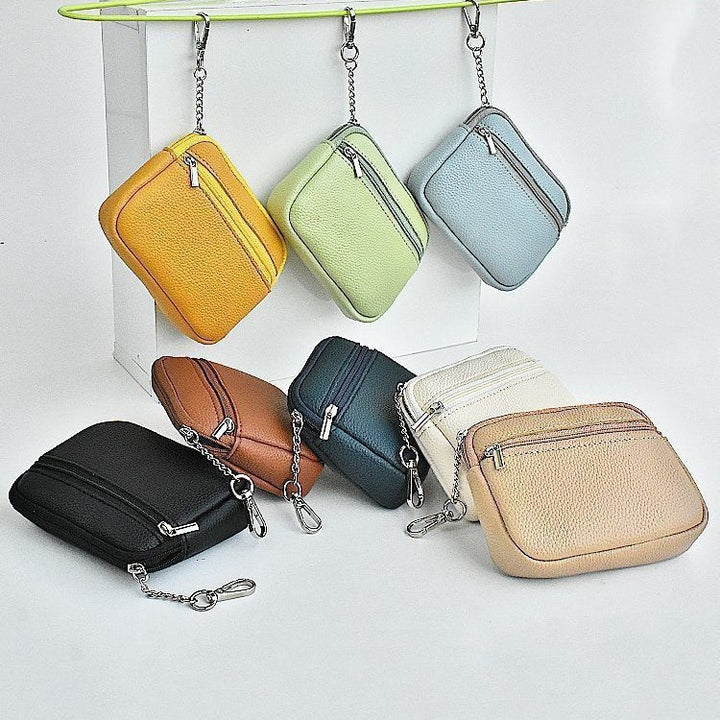 Compact Leather Zippered Card Wallet Stornfield