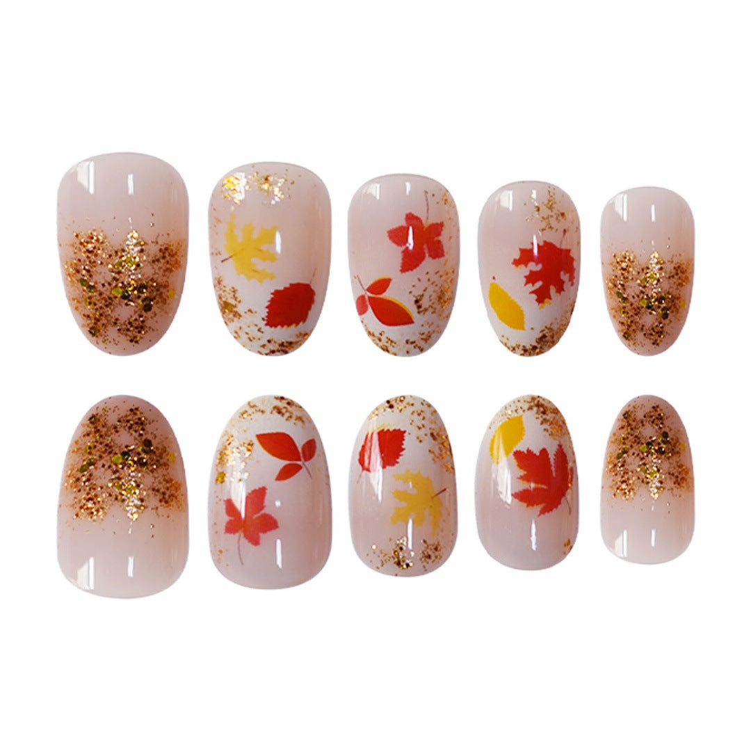 Autumn-Themed Press-On Nail Set Stornfield