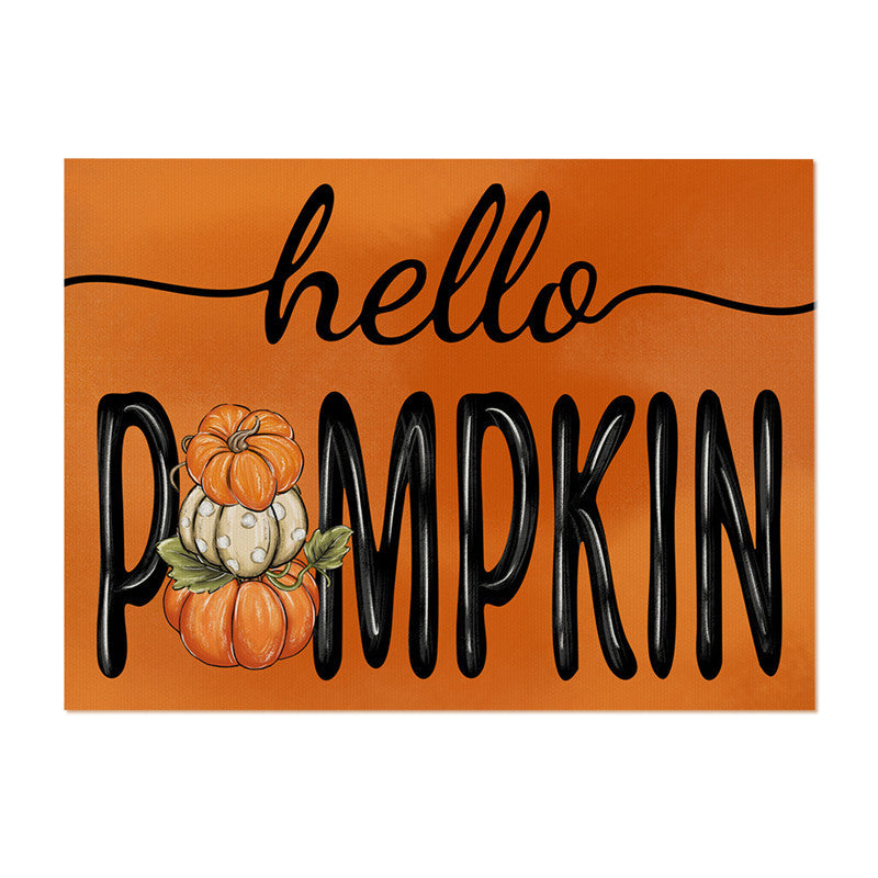 Autumn Harvest Printed Polyester Indoor Outdoor Welcome Doormat