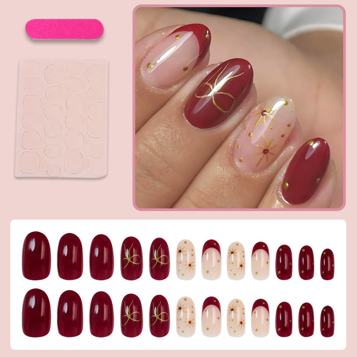 Nail set with luxurious embellishments and modern designs Stornfield