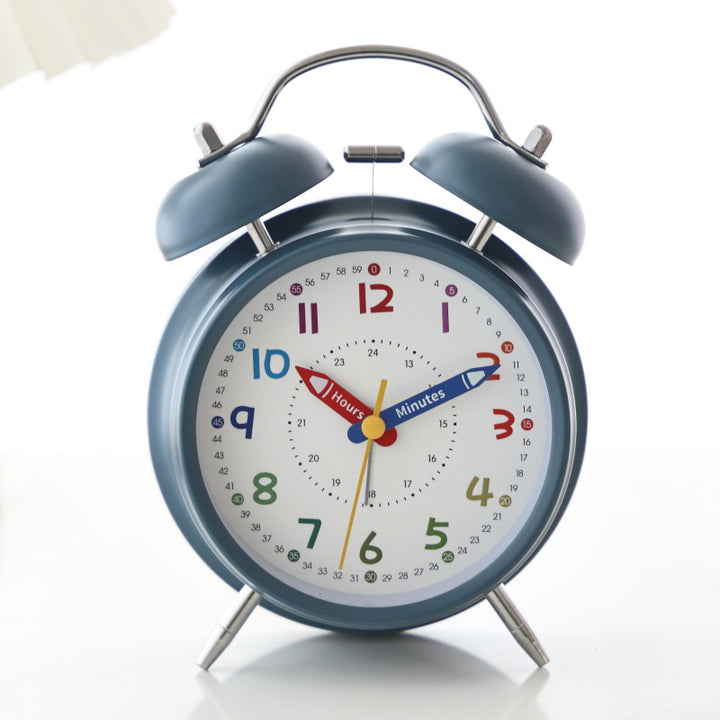 Learning clock with double bell mechanism Stornfield