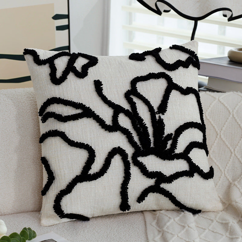 Decorative cushion with artistic surface pattern