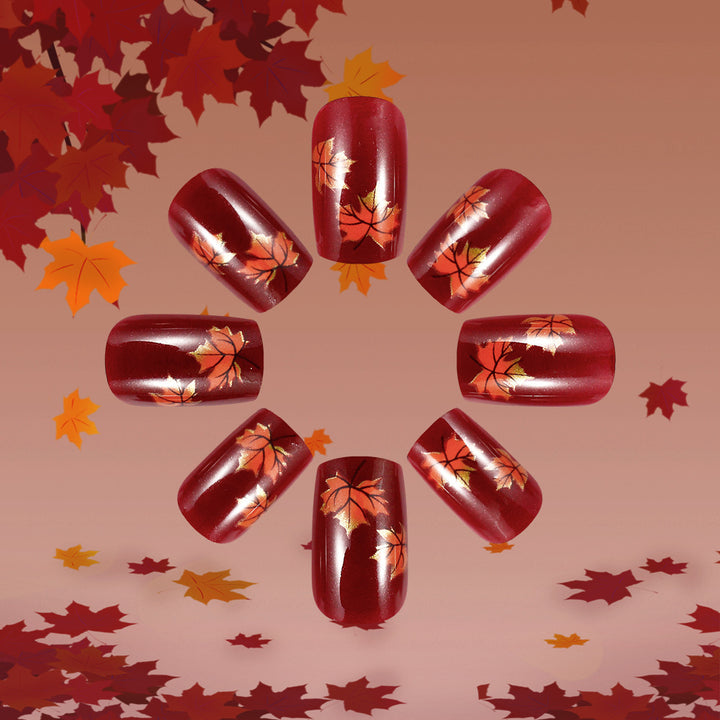 Autumn-Themed Press-On Nails Stornfield