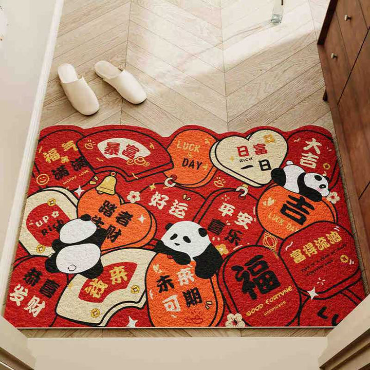 Cute Panda-Themed Welcome Mat