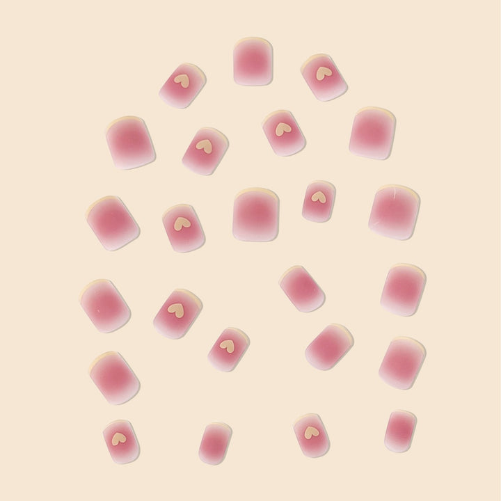 Elegant Heart Decorated Nail Art