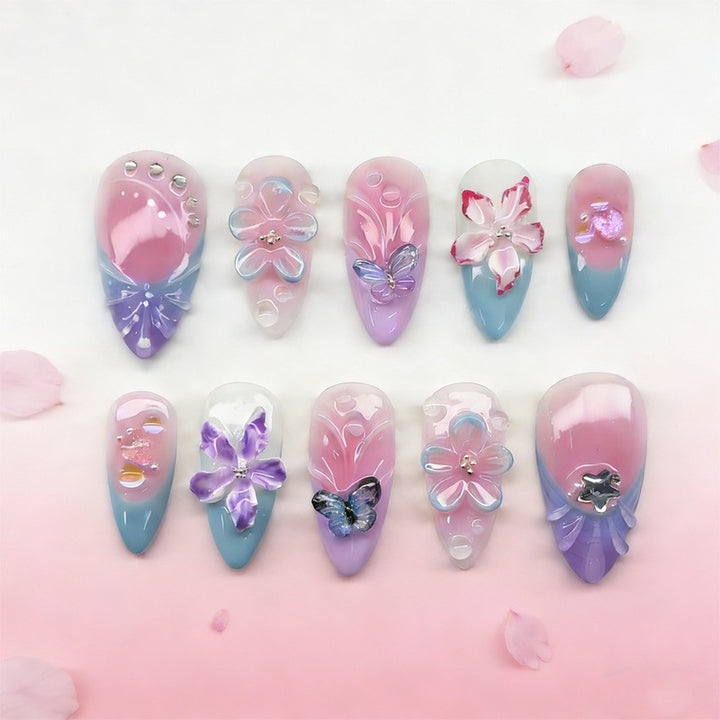 creative nail art set with maritime motifs and sparkling accents Stornfield
