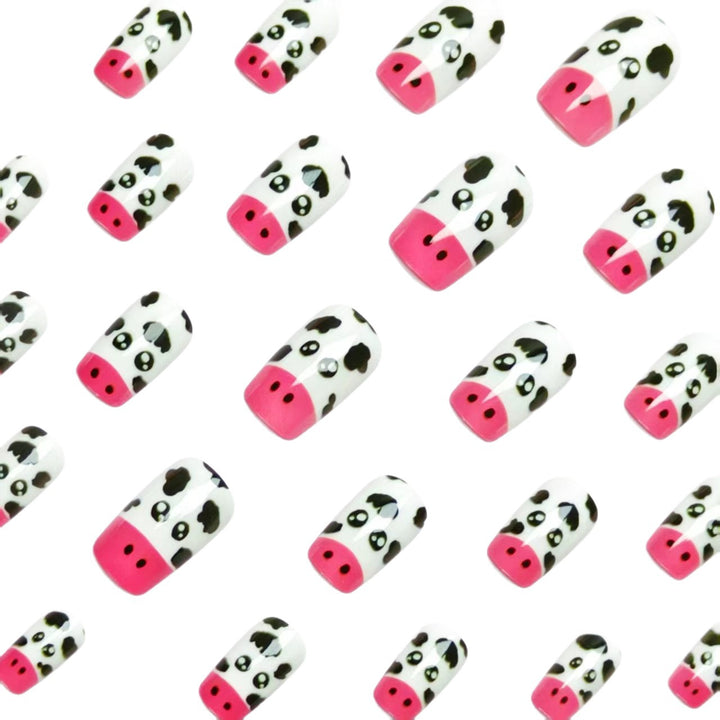 Playful Cow-Themed Nail Art Stornfield