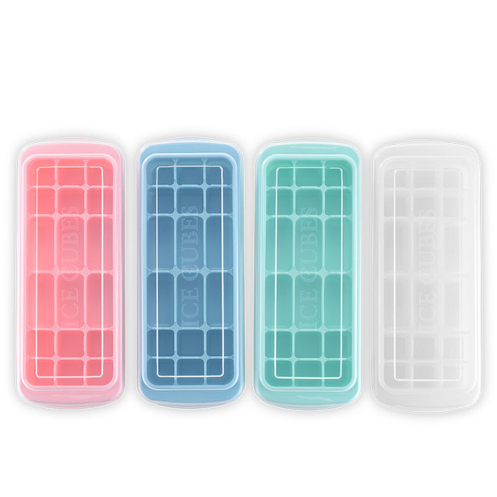 Silicone ice cube tray with precise fitting lid Stornfield