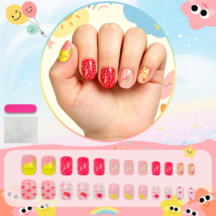 Nail art set with playful flamingo and stripe patterns Stornfield
