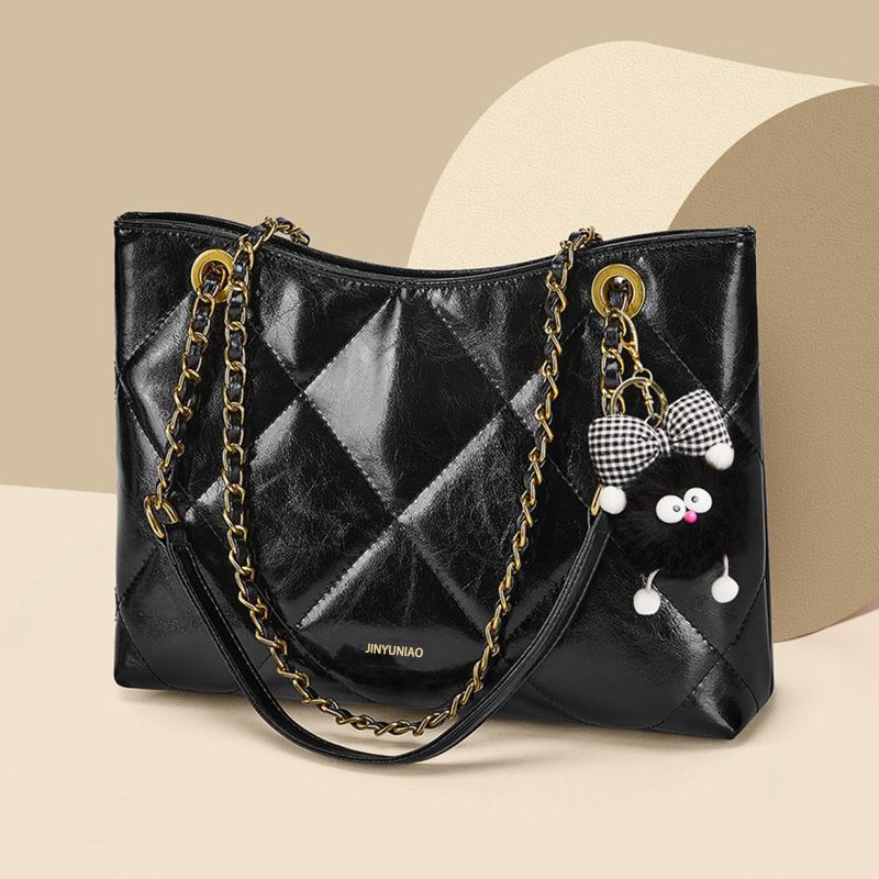 Quilted Patent Leather Tote Bag Stornfield