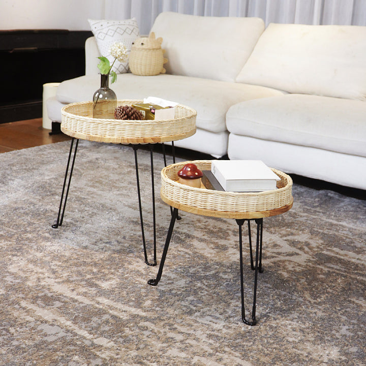 Woven Round Storage Table Stornfield