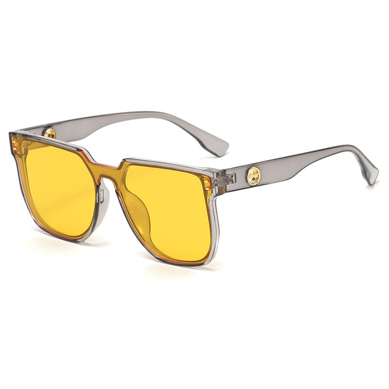 Women striking sunglasses with a distinctive geometric frame Stornfield