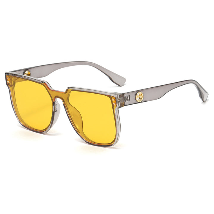 Women striking sunglasses with a distinctive geometric frame Stornfield