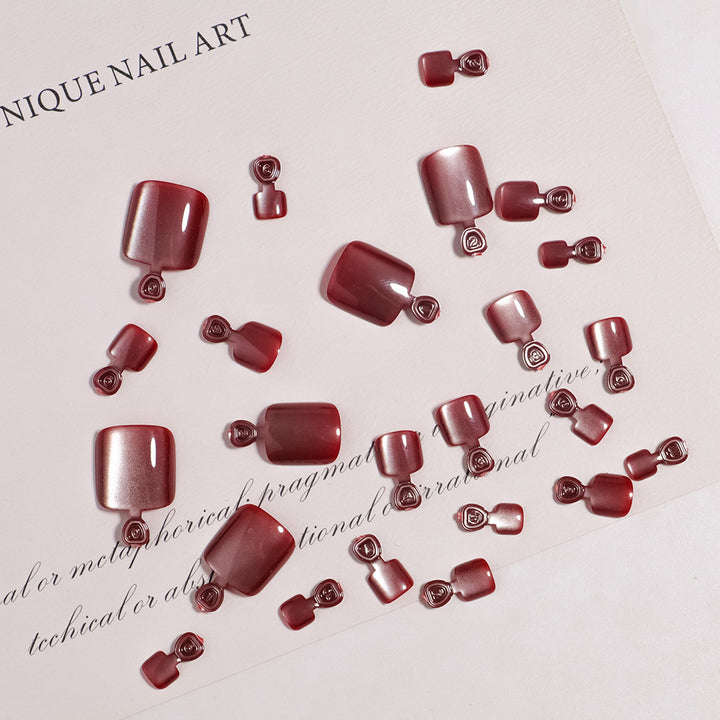 Premium Nail Art Press-On Toenail Set Stornfield