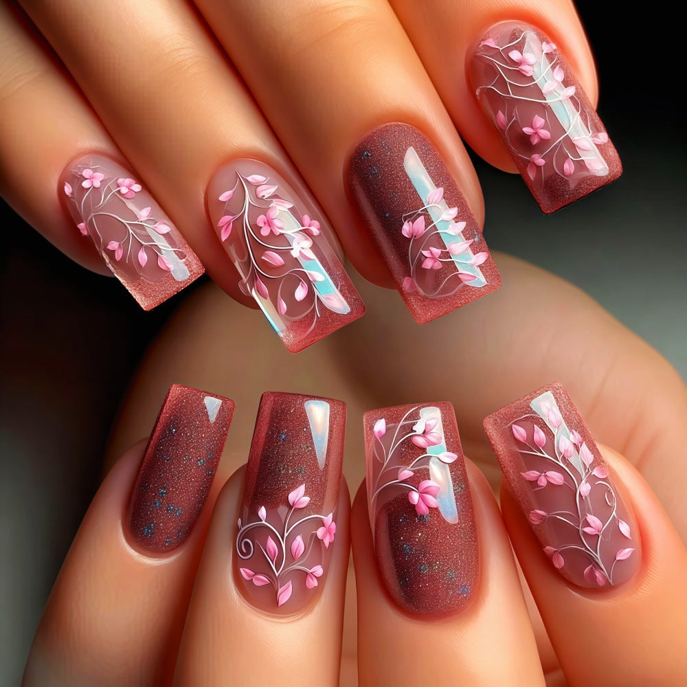 Artificial nails in elegant floral design Stornfield