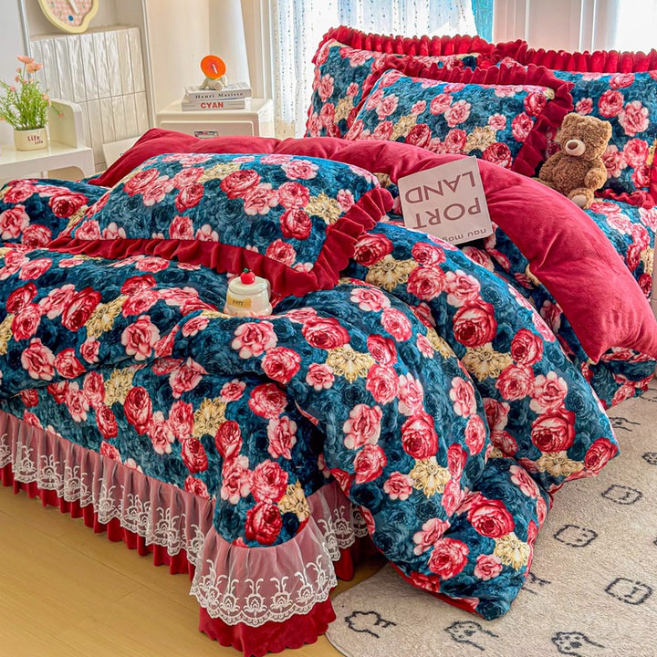Cozy Heart-Printed Bedding Set