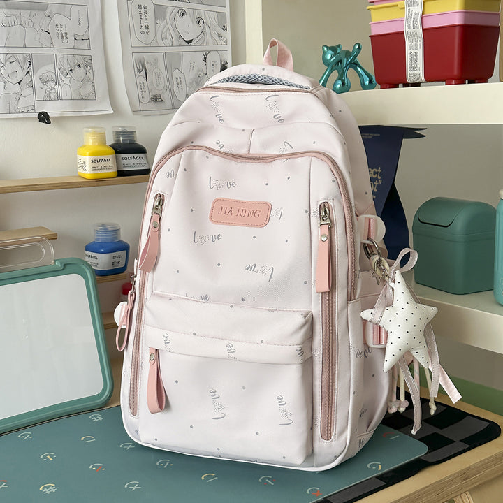 Stylish Love-Embellished Backpack Stornfield